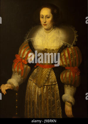 Cornelis de Vos (1585 1651) Portret van een dame (1630) Sevilla Bellas Artes 22 03 2011 12 03 44 Foto Stock