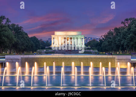 Washington DC, Stati Uniti d'America presso il Lincoln Memorial. Foto Stock