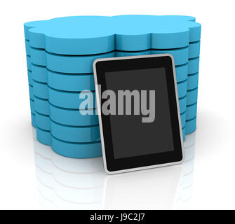 Blu, PC, computer, computer, isolato, modello, design, progetto concetto, pianificazione Foto Stock