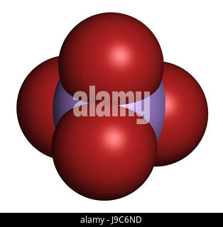 Il permanganato anione, struttura chimica. Il rendering 3D. Gli atomi sono rappresentati come sfere con i tradizionali colori: manganese (viola), Ossigeno (rosso Foto Stock