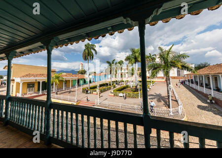 Una vista di Plaza Mayor, Trinidad, Sito Patrimonio Mondiale dell'UNESCO, Cuba, West Indies, dei Caraibi e America centrale