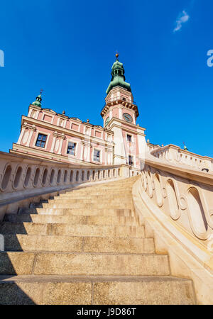 City Hall, Centro Storico, Patrimonio Mondiale dell Unesco, Zamosc, Lublino voivodato, Polonia, Europa Foto Stock