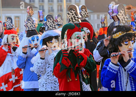 Il Carnevale di Basilea (Basler carnevale), Basilea, il Cantone di Basilea Città, Svizzera, Europa Foto Stock