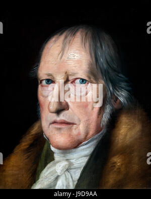 Hegel. Ritratto del filosofo tedesco Georg Wilhelm Friedrich Hegel (1770-1831) da Jacob Schlessinger, olio su tela, 1831. Foto Stock