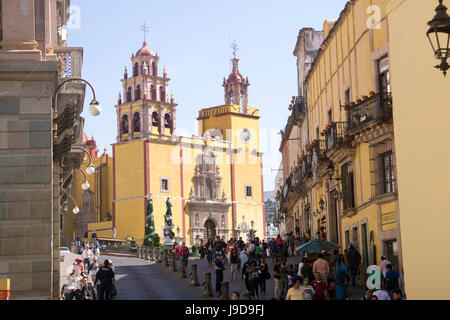 Basilica Collegiata de Nuestra Signora, Guanajuato, Sito Patrimonio Mondiale dell'UNESCO, Messico, America del Nord Foto Stock