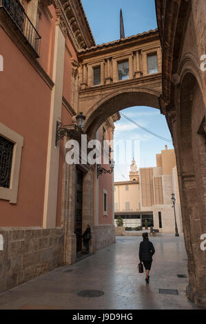 Arco di Calle de la Barchilla, Valencia, Spagna, Europa Foto Stock