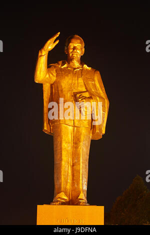 Ho Chi Minh statua, Can Tho, Delta del Mekong, Vietnam Foto Stock