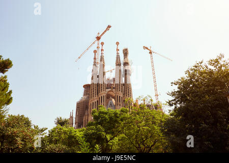 Barcellona - Luglio 29, 2016: di Gaudì, La Sagrada Familia Foto Stock