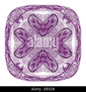 Abstract viola grunge floral pattern isolati su sfondo bianco. Rumore irregolare del design. Foto Stock