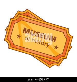 I biglietti per il Museo di Storia icona Illustrazione Vettoriale