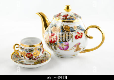 Antiche porcellane, set da thè e caffè. Foto Stock
