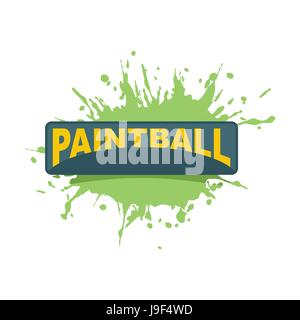 Il logo di Paintball. Emblema per militari gioco di sport estremi. Illustrazione Vettoriale