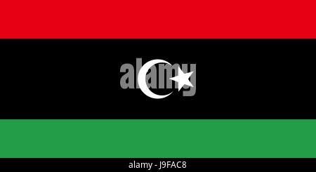 Bandiera della Libia, illustrazione vettoriale Illustrazione Vettoriale