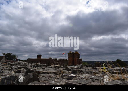 Farnham Castle mantenere 0003 Foto Stock