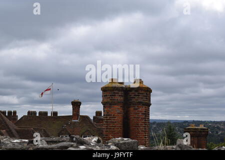 Farnham Castle mantenere 0003 Foto Stock