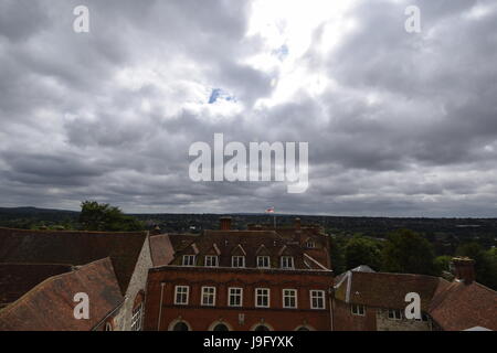 Farnham Castle mantenere 0003 Foto Stock