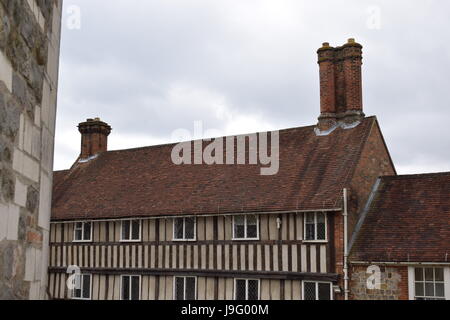 Farnham Castle mantenere 0003 Foto Stock