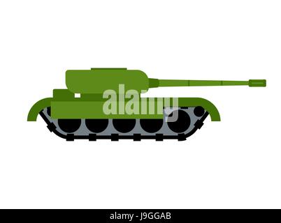 Serbatoio militare isolato. Apparecchiature di guerra. Esercito il trasporto di massa Illustrazione Vettoriale