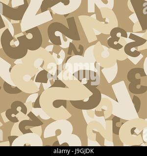 Texture militare. 23 febbraio seamless pattern. Il camuffamento per il deserto. Ornamento per militari. Modello di protezione dei numeri 23. Illustrazione Vettoriale