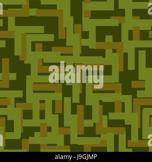 Militare modello senza giunture. Esercito texture astratta. camuffamento di ornamento per i soldati. Verde sfondo soldiery. la guerra kaki per cacciatori e truppe Illustrazione Vettoriale