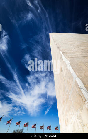 Dettaglio del Monumento di Washington, Washington DC, Stati Uniti d'America Foto Stock