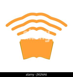 Wi-fi libro. Istruzione WiFi. Connessione wireless alla formazione. Il passaggio di formazione. educ a distanza Illustrazione Vettoriale