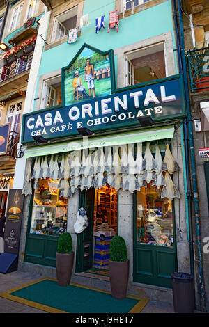 Casa Oriental Porto Portogallo drogheria dono Store Foto Stock