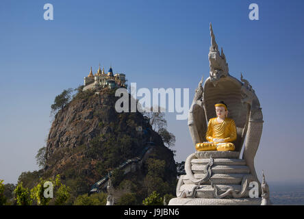 Myanmar Mandalay Provincia, il Monte Popa, Taung Talat Foto Stock