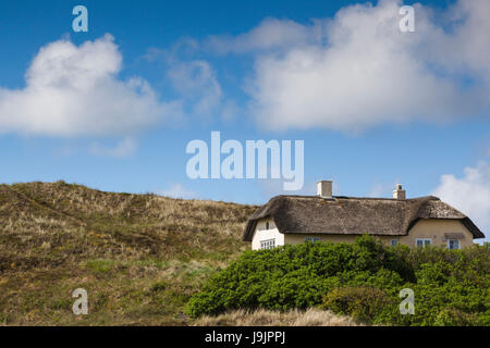 Danimarca, nello Jutland, Danese Riviera, Hvide Sande, case nelle dune Foto Stock