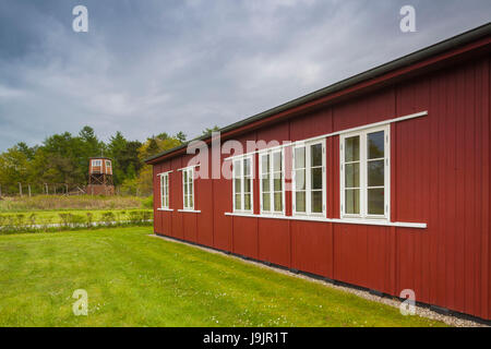 Danimarca, nello Jutland, Padborg Froslevlejren, ex WW2-ser Froslev campo di prigionia per prigionieri danese in tedesco-occupata la Danimarca, gli edifici del campo Foto Stock