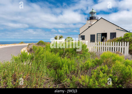 Vecchio punto Loma faro a San Diego, California. Foto Stock