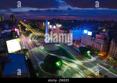 Buenos Aires di notte Foto Stock