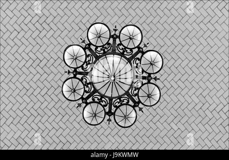 Lampadario, Ellis Island Museum di New york, Stati Uniti d'America Foto Stock