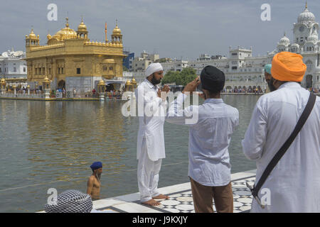 Tempio d'oro, amritsar Punjab, India, Asia Foto Stock