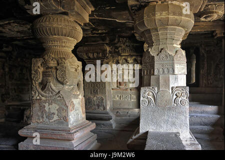 Ellora grotta, Aurangabad, Maharashtra, India, Asia Foto Stock