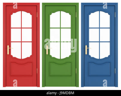 Blu, Vetro, calice, tumbler, isolato, verde, interno, ingresso, porta, Foto Stock