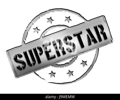 Prominente superstar, Stern, isolato, persona, attenzione importante, banner, Foto Stock