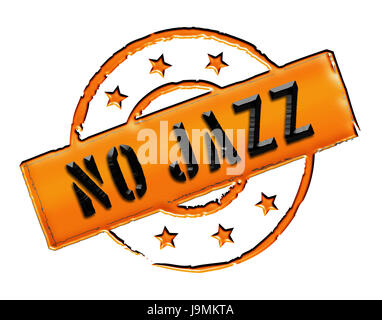 Musica, no, jazz, techno, pop, rock, musica, isolata, metallo, attenzione, no Foto Stock