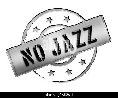 Musica, no, jazz, techno, pop, rock, musica, isolata, metallo, attenzione, no Foto Stock