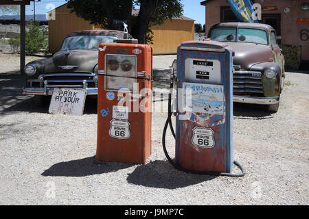 Tappo di neve bar storico in seligman sul percorso 66 in Arizona usa Foto Stock