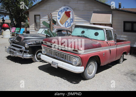 Tappo di neve bar storico in seligman sul percorso 66 in Arizona usa Foto Stock