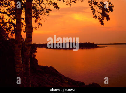 Grande vasca faro, Tobermory, Ontario, Canada 7 14 Foto Stock