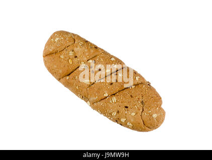 Filone di pane su sfondo bianco Foto Stock