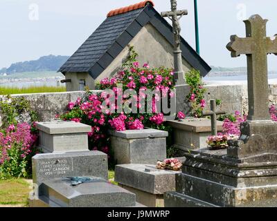 Il cimitero di Roscoff, Roscoff, Francia Foto Stock