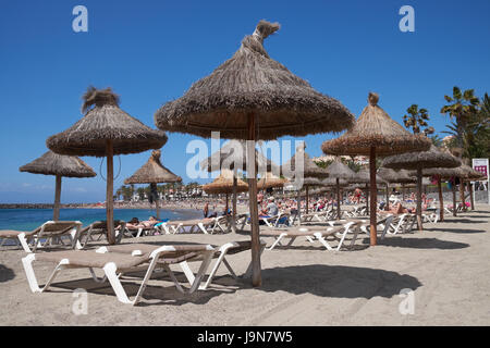 Playa del Camison, Arona, Tenerife, Isole Canarie, Spagna. Foto Stock