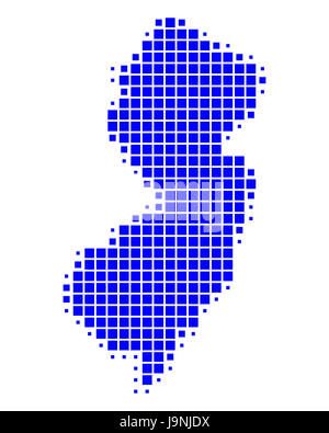 Mappa di new jersey Foto Stock