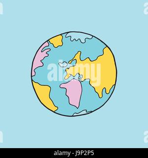 Disegnata a mano messa a terra Illustrazione Vettoriale