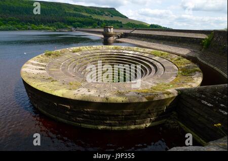 Serbatoio Ladybower scampanatura Overflow Foto Stock