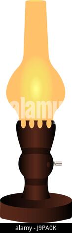 Vintage vecchia lampada. isolato illustrazione vettoriale Illustrazione Vettoriale