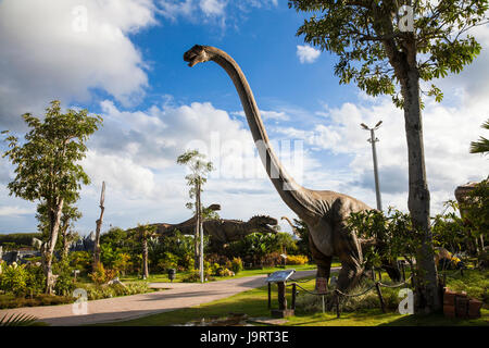 20 Settembre 2016 presso il Parco dinosauri Dannok Sadao distretto, Songkhla in Thailandia apertura ore 10.00. - 22.00. Al mattino hanno sunrise e Foto Stock